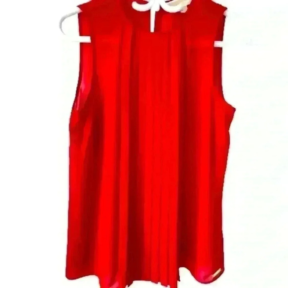 MICHEAL KORS RED SLEVELESS TOP SIZE SMALL - Picture 1 of 9
